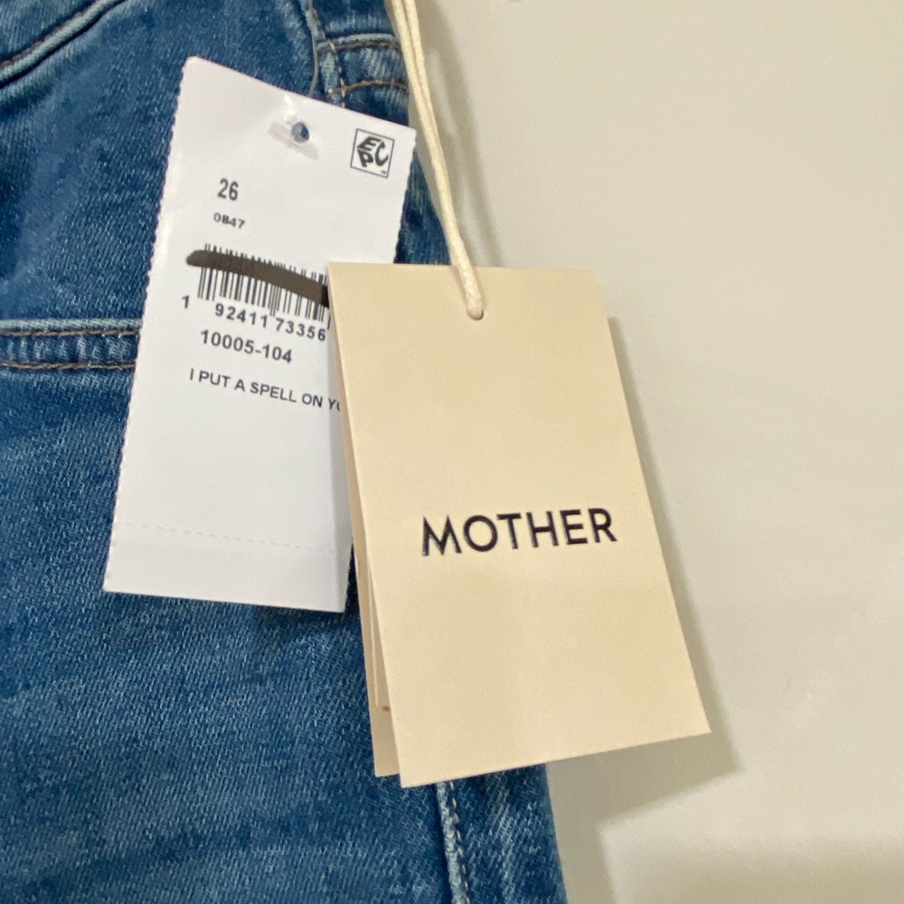 MOTHER The Tripper Ankle Fray Jeans in I Put A Spell On You Size 24 NWT - Picture 3 of 7